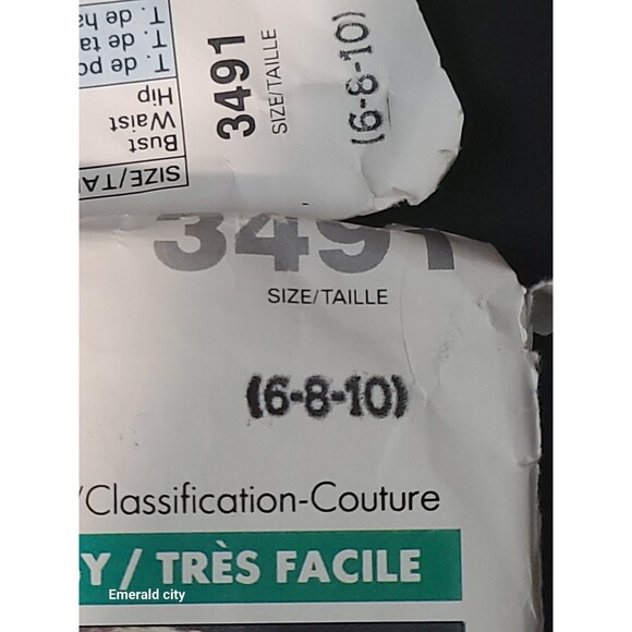 Vtg 1980s Butterick Sewing Pattern #3491 Misses Jacket Skirt Top Size 6/8/10 - Picture 2 of 6